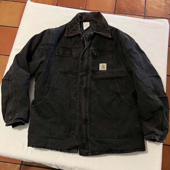 Vintage Carhartt Jacket Chore Coat CQ185‎ Arctic Size 44 XL - Picture 1 of 9